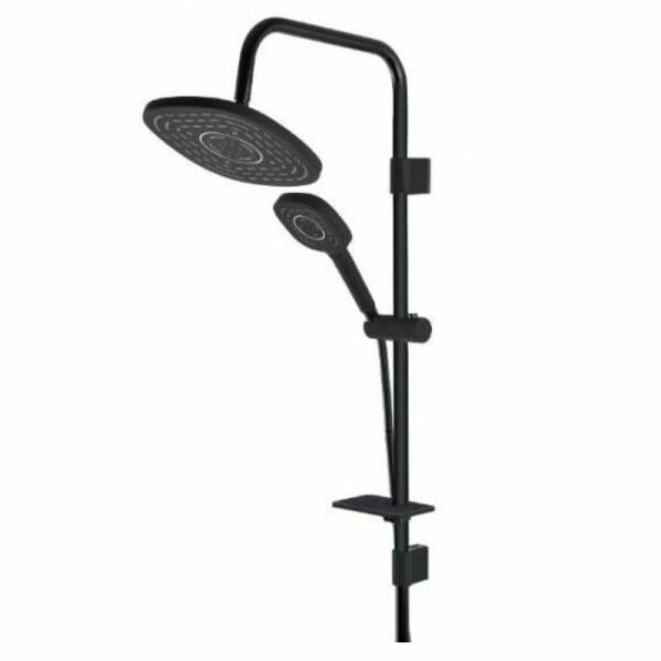 Colonne Douche Avec Mitigeur Noir Rond 2 Sorties Diamond Coral Noir Dcsbt02