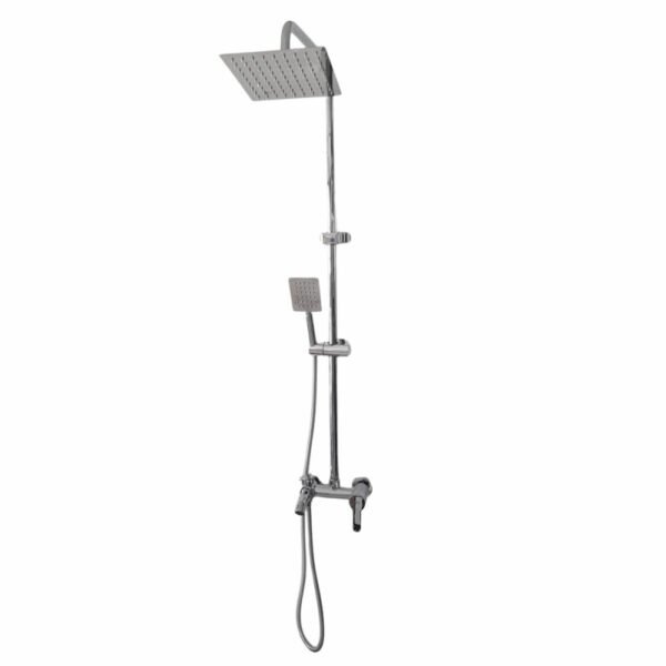 Colonne Douche Avec Mitigeur Sanilum Chrome Carre P02Ch