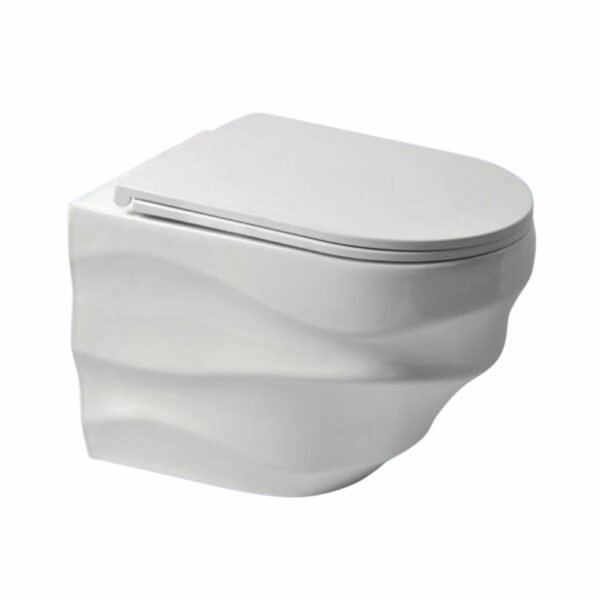 Cuvette Suspendue Blanc Rond Amortissable Luxiati Tg814