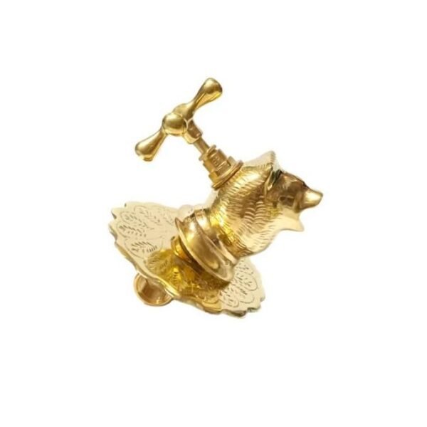 Robinet Fontaine Mural Jaune Forme Lion