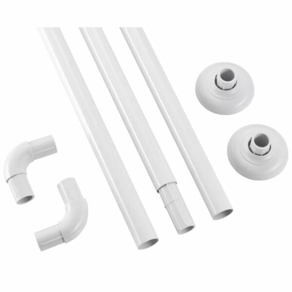 Tringle Douche Coin Blanc 90X90